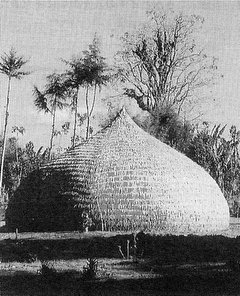エチオピア・シダモ族の竹製の家
